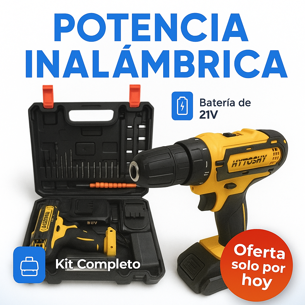 Taladro Inalambrico Atornillador Electrico 2 Baterias Recargable (NOVATIX-HYTOSHY)