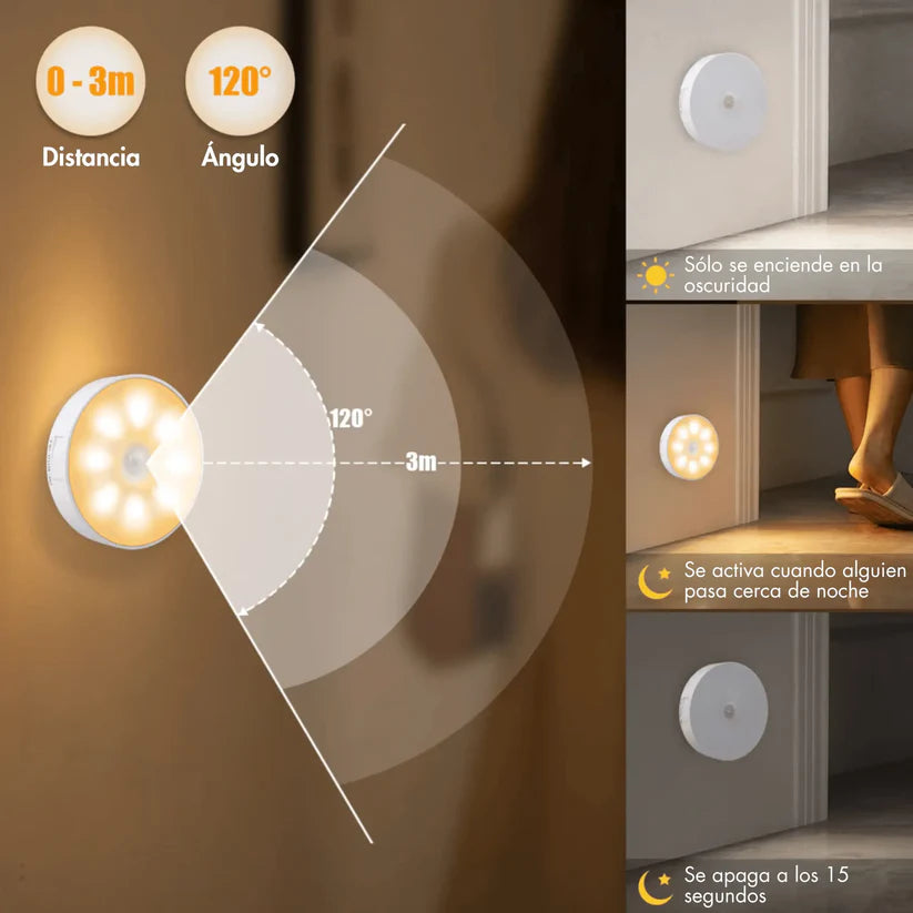 MoonLight™ Foco LED recargable con sensor de movimiento