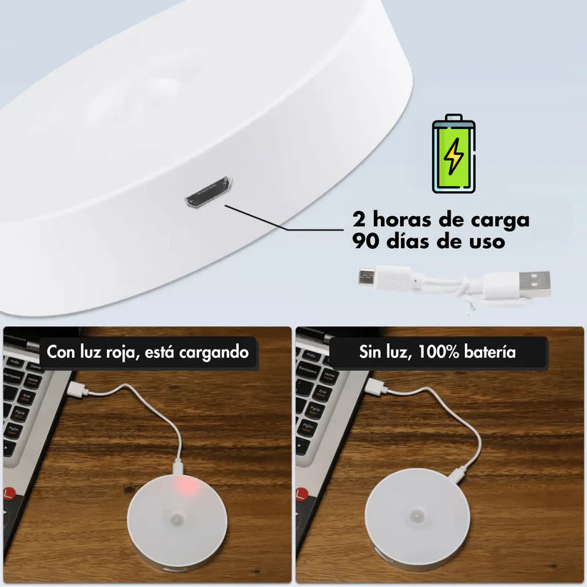 MoonLight™ Foco LED recargable con sensor de movimiento