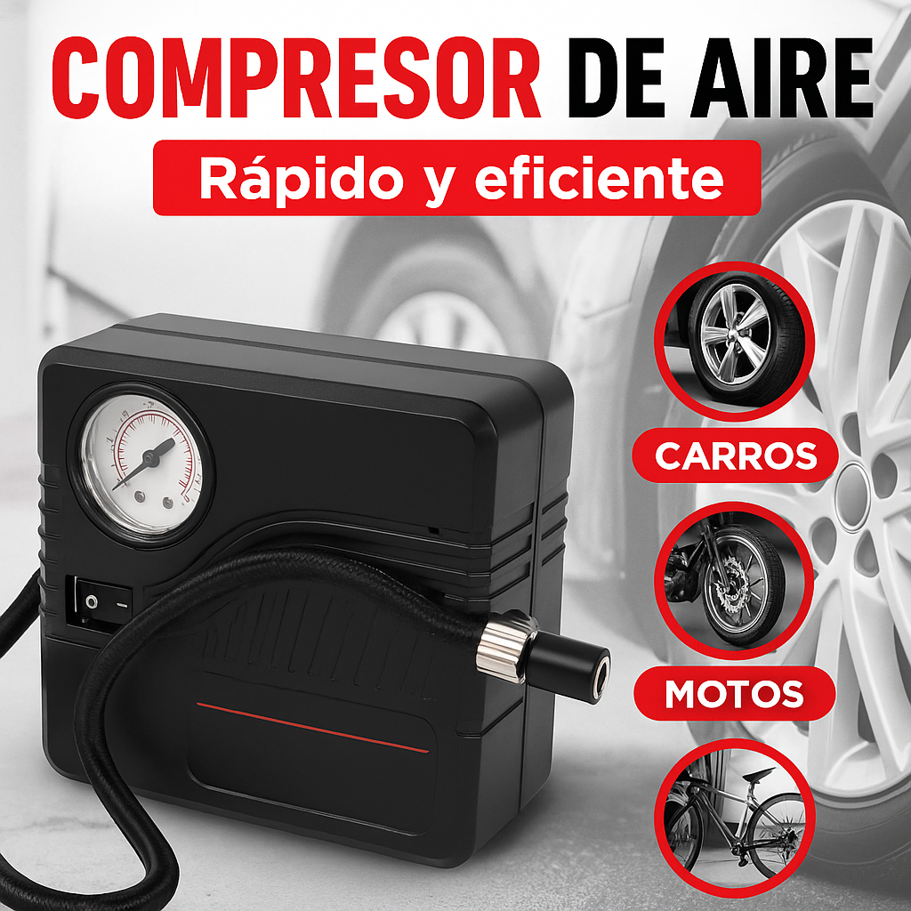 KIT AUTORESCATE 4 EN 1 - Arrancador, Compresor, Linterna, PowerBank!