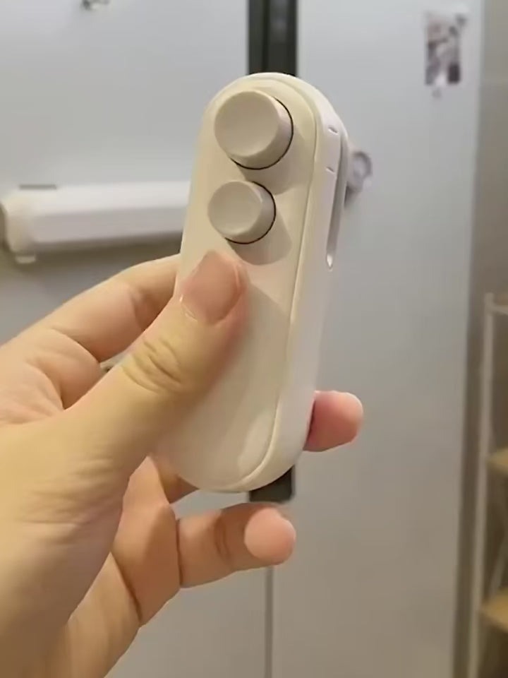 Mini Selladora De Bolsas Recargable Portatil 2 En 1 Imantada