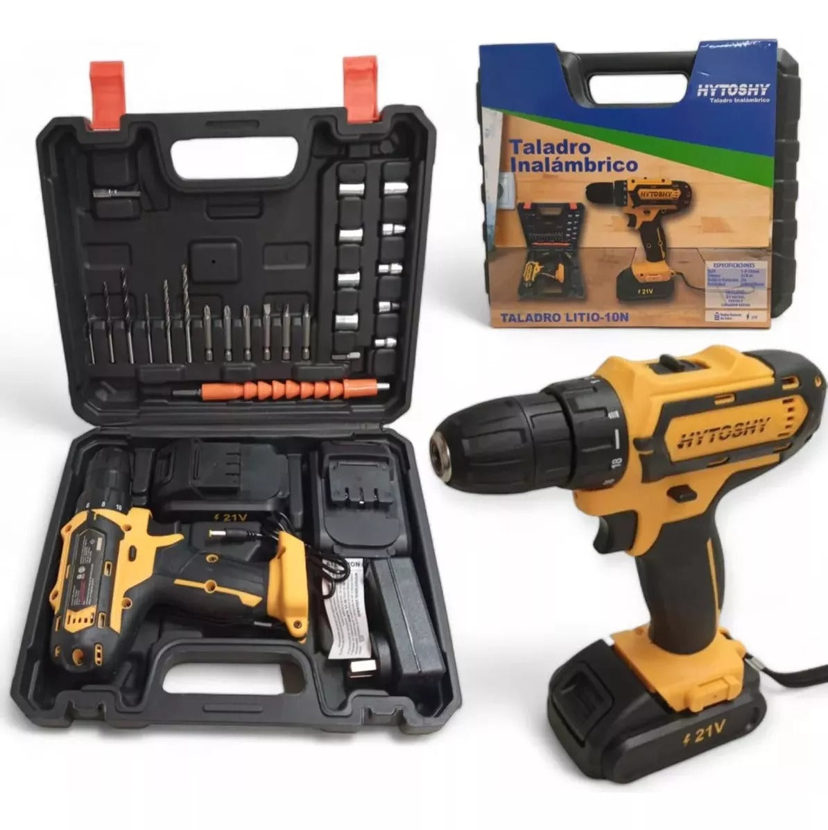 Taladro Inalambrico Atornillador Electrico 2 Baterias Recargable (NOVATIX-HYTOSHY)