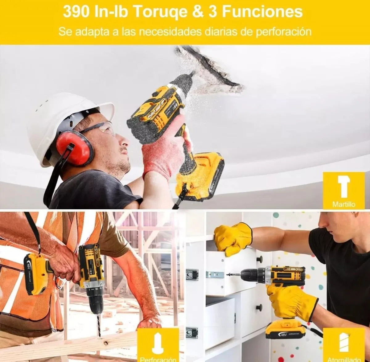 Taladro Inalambrico Atornillador Electrico 2 Baterias Recargable (NOVATIX-HYTOSHY)