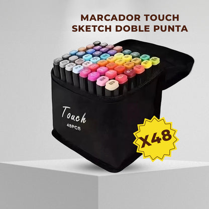 MARCADORES TOUCH®  x48 u 80 UNIDADES DOBLE PUNTA