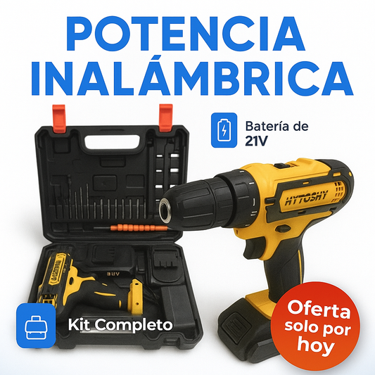 Taladro Inalambrico Atornillador Electrico 2 Baterias Recargable (NOVATIX-HYTOSHY)