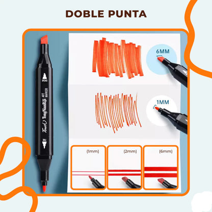 MARCADORES TOUCH®  x48 u 80 UNIDADES DOBLE PUNTA