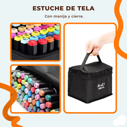 MARCADORES TOUCH®  x48 u 80 UNIDADES DOBLE PUNTA