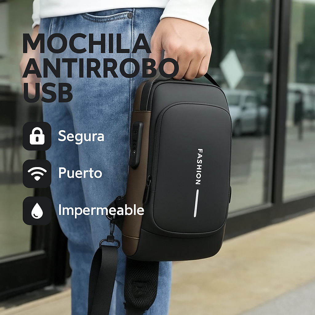 SmartShield® - Mochila Urbana Antirrobo con Puerto USB