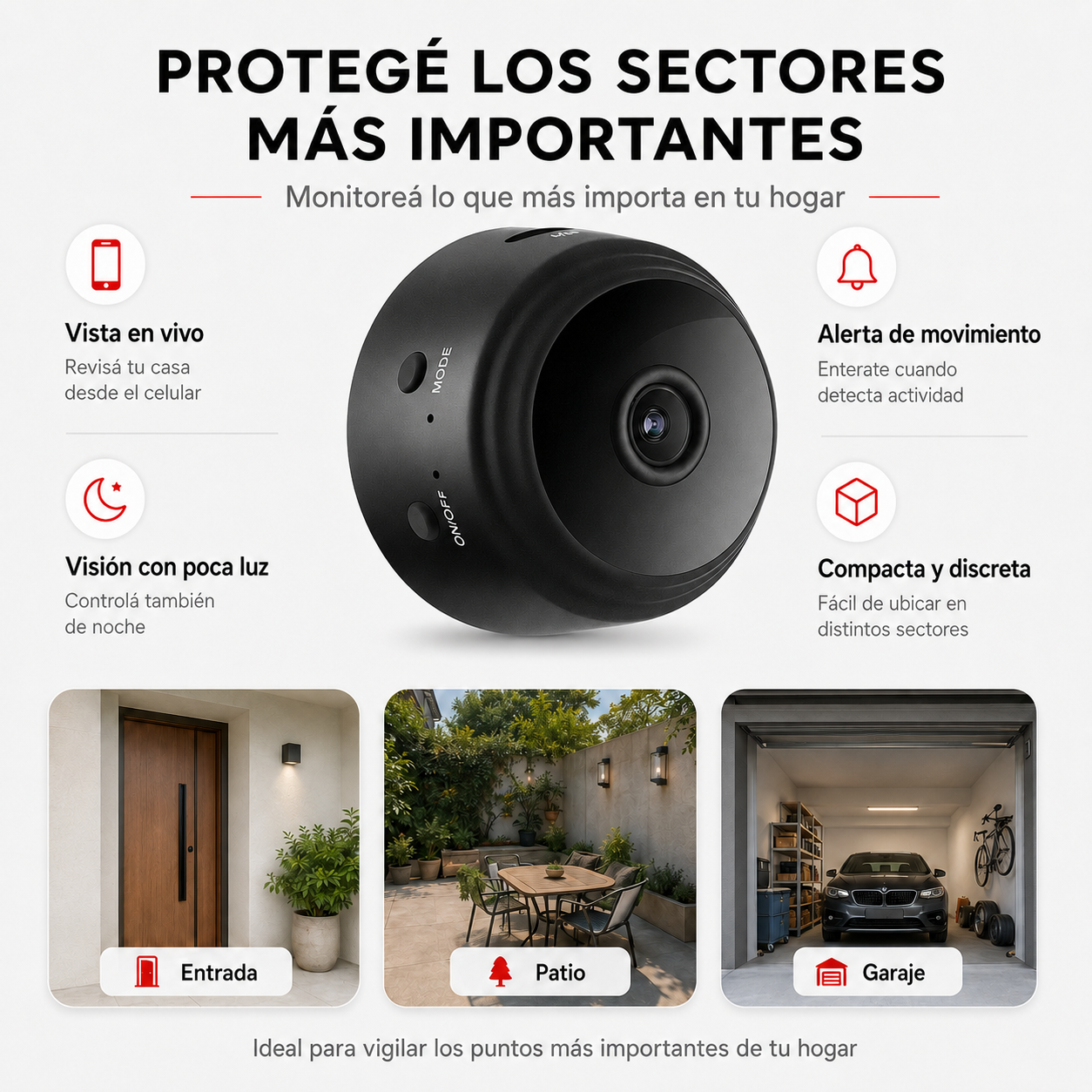 PROMO 3X1 SOLO POR HOY | MINI CÁMARAS DE SEGURIDAD WIFI FULL HD