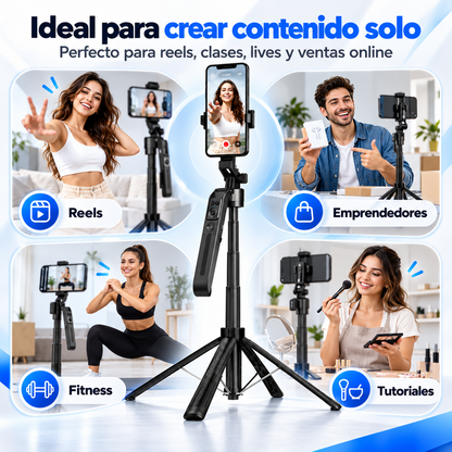 TriCam 360™ — Trípode Inteligente con Seguimiento Facial por IA