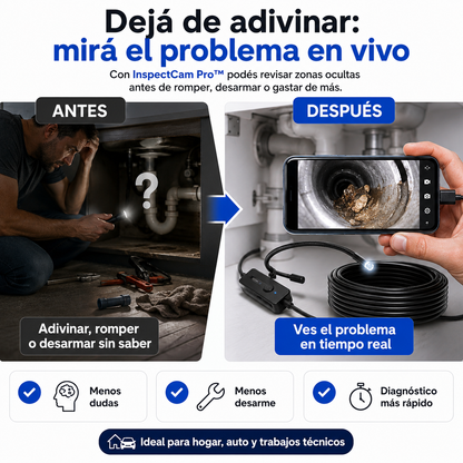 InspectCam Pro™ – Cámara Endoscópica Flexible 5M