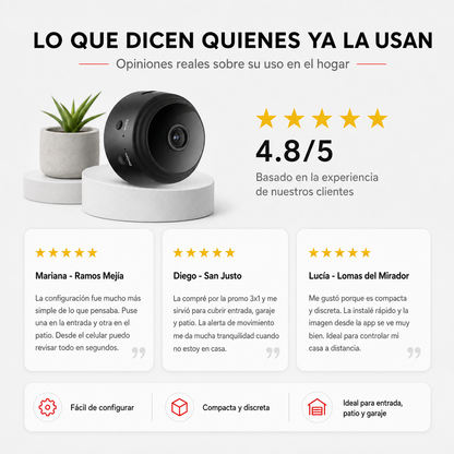PROMO 3X1 SOLO POR HOY | MINI CÁMARAS DE SEGURIDAD WIFI FULL HD