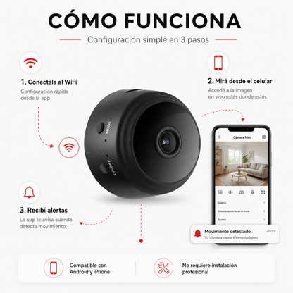 PROMO 3X1 SOLO POR HOY | MINI CÁMARAS DE SEGURIDAD WIFI FULL HD