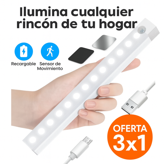¡PROMO 3X1! Barra Led con Sensor Movimiento