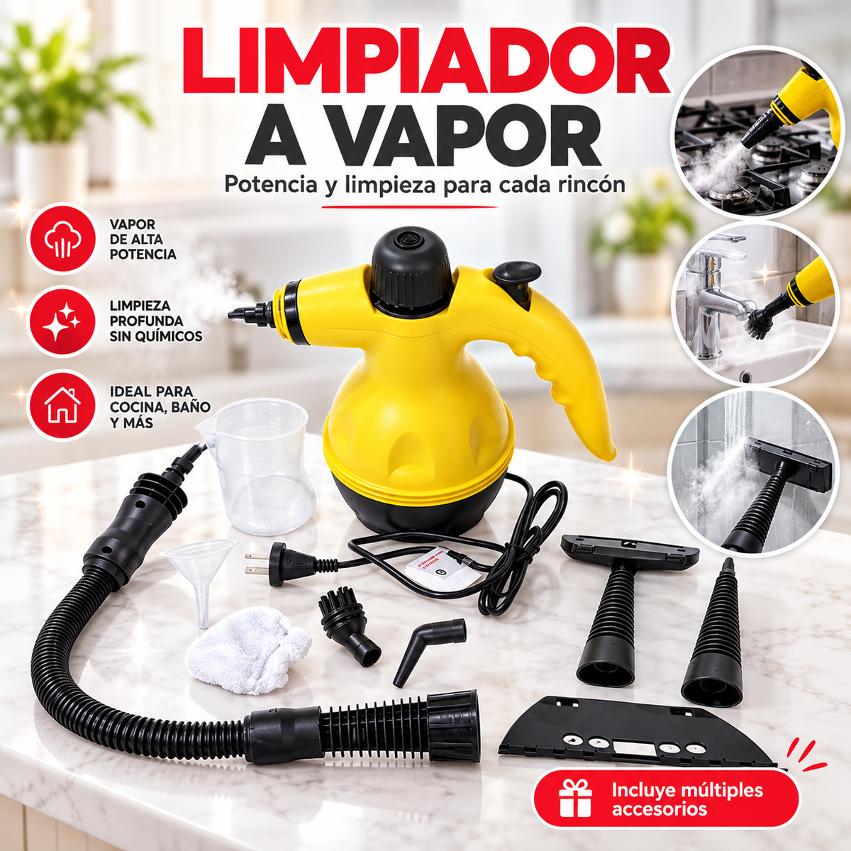 PowerSteamer™ Limpiador a vapor alta presion