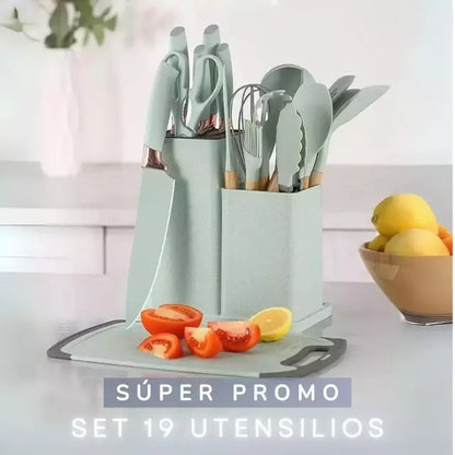Set Premium de Utensilios con Tabla | Cocina sin límites