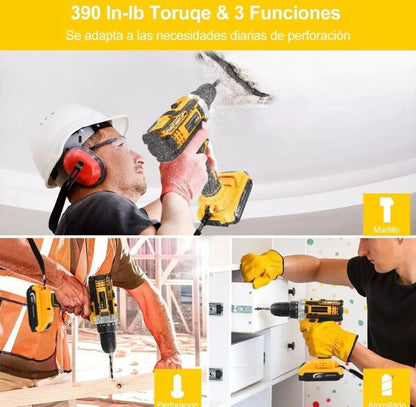 Taladro Inalambrico Atornillador Electrico 2 Baterias Recargable (NOVATIX-HYTOSHY)